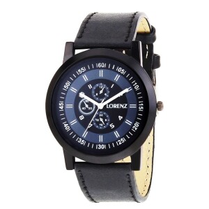 Lorenz Men's PU Leather Analog Watch